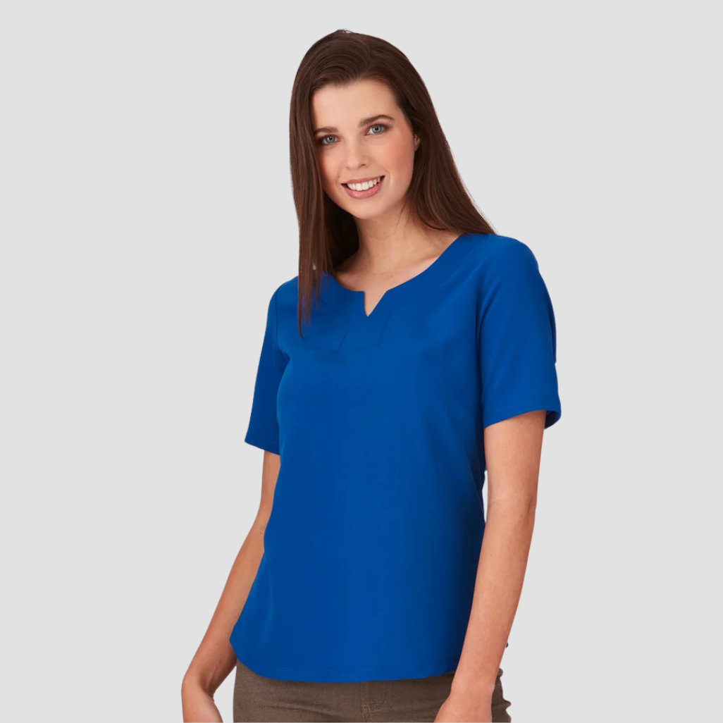 2299 - Womens City Collection Knit Woven Top