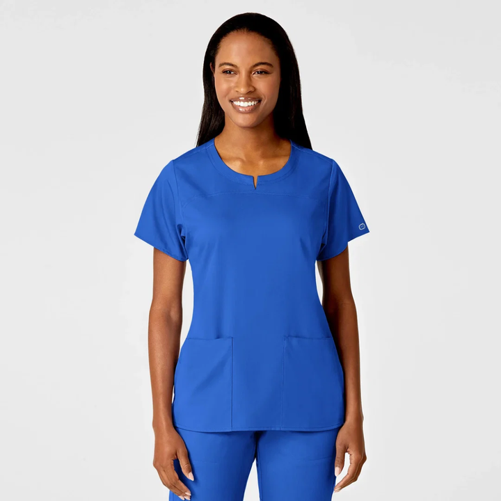 6419 - Womens Wink 4-Pocket Notch Neck Scrub Top - Royal - 3XL