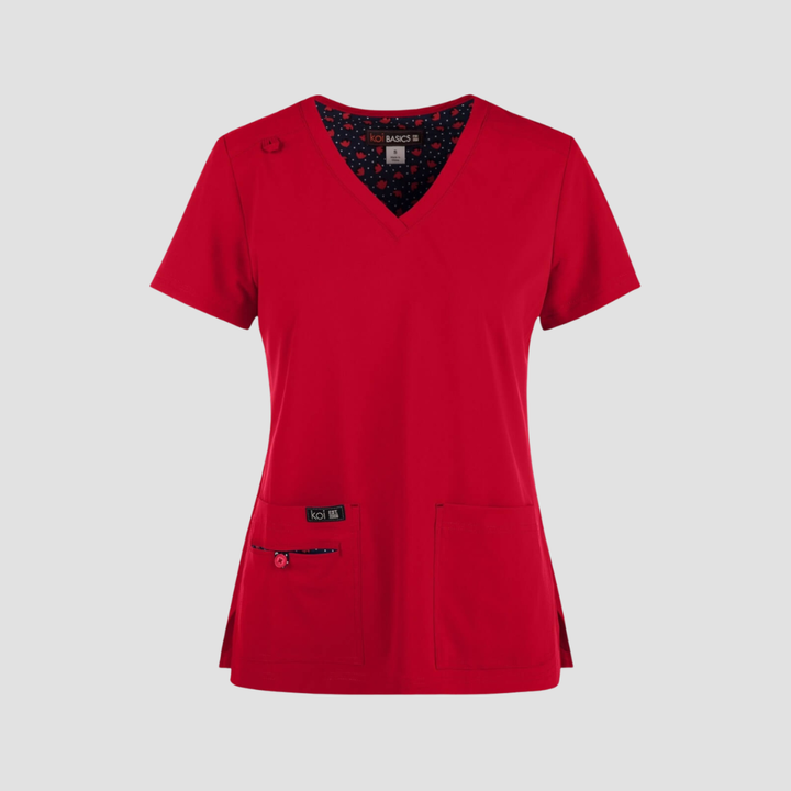 373 - Womens Koi Becca Ruby Scrub Top - XXS