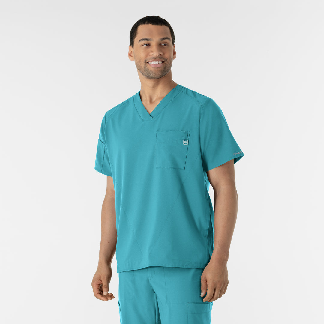 6355 - Mens Wonderwink W123 Scrub Top - TEAL