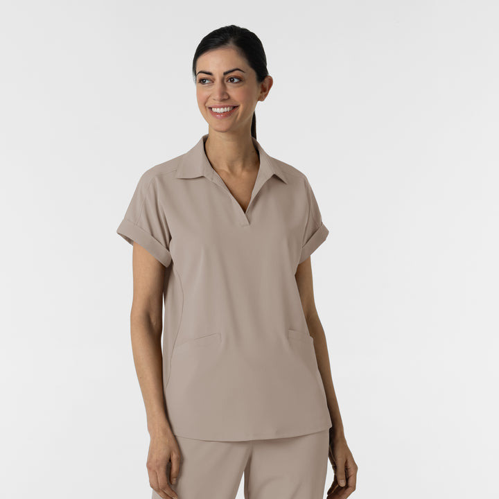 6934 - Wink RENEW Women’s Flex-n-Reach Collared Scrub Top
