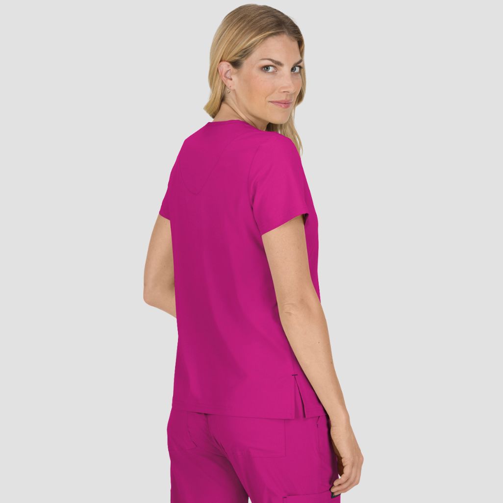 373 - Womens Koi Becca Scrub Top Azalea Pink