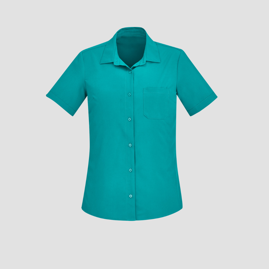 CS947LS - Womens Fashion Biz Florence Plain Short Sleeve Shirt