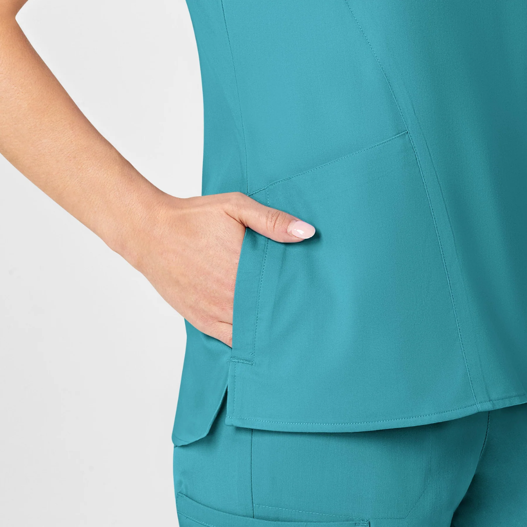 6319 - Womens Wonderwink Pro Scrub Top - Teal - XXS