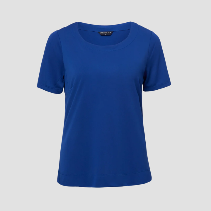2291 - Womens City Collection Smart Knit Short Sleeve Top