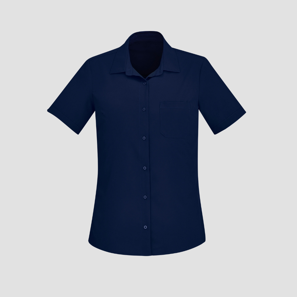 CS947LS - Womens Fashion Biz Florence Plain Short Sleeve Shirt