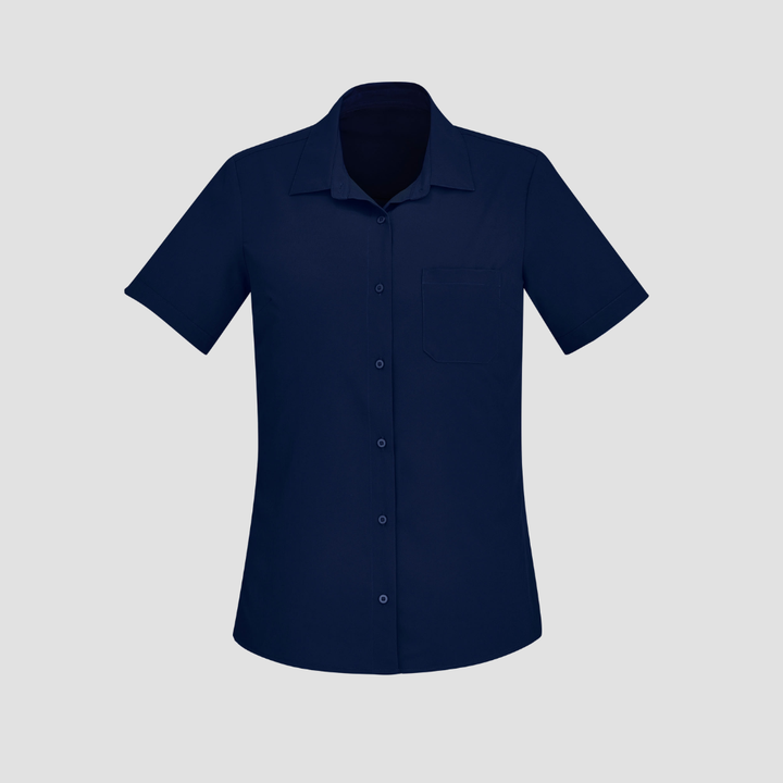 CS947LS - Womens Fashion Biz Florence Plain Short Sleeve Shirt