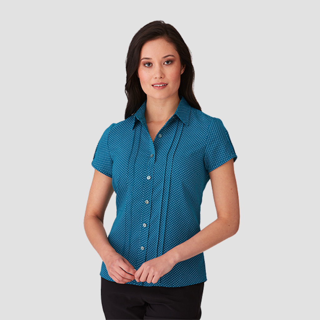 2173 - Womens City Collection Spot Short Sleeve Top
