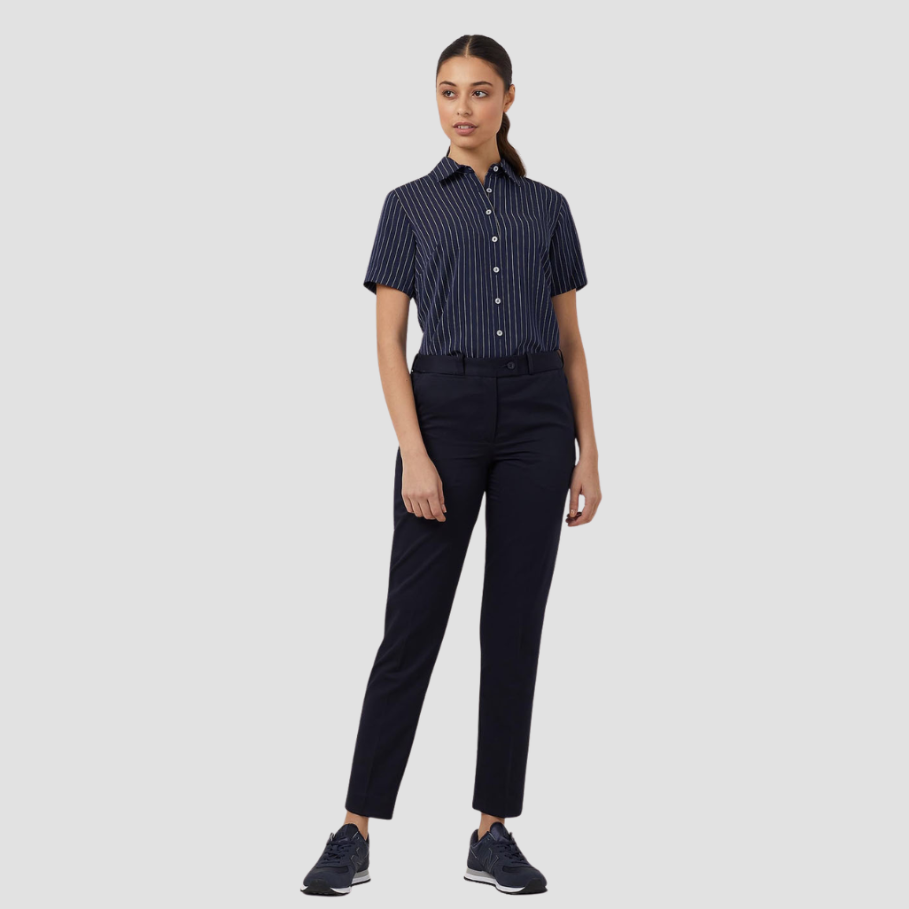 CAT48E - Womens NNT Poly Print Short Sleeve Action Back Shirt