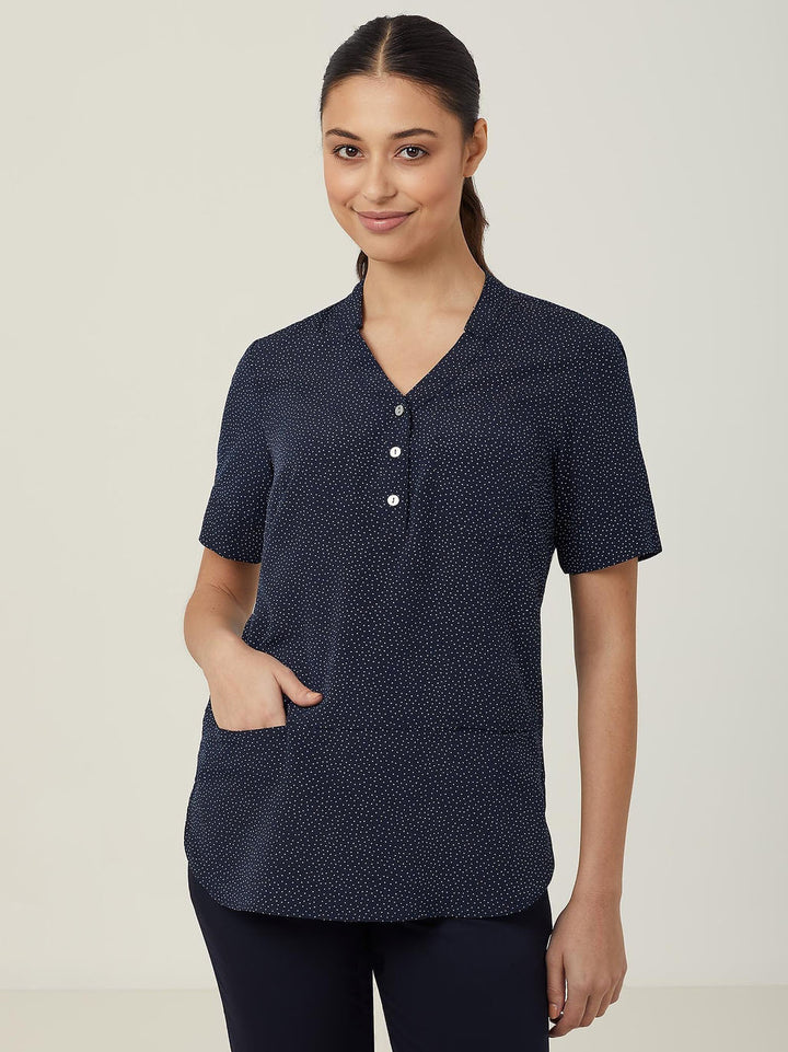 CAT9XP - Womens NNT Silvi Print Short Sleeve Tunic