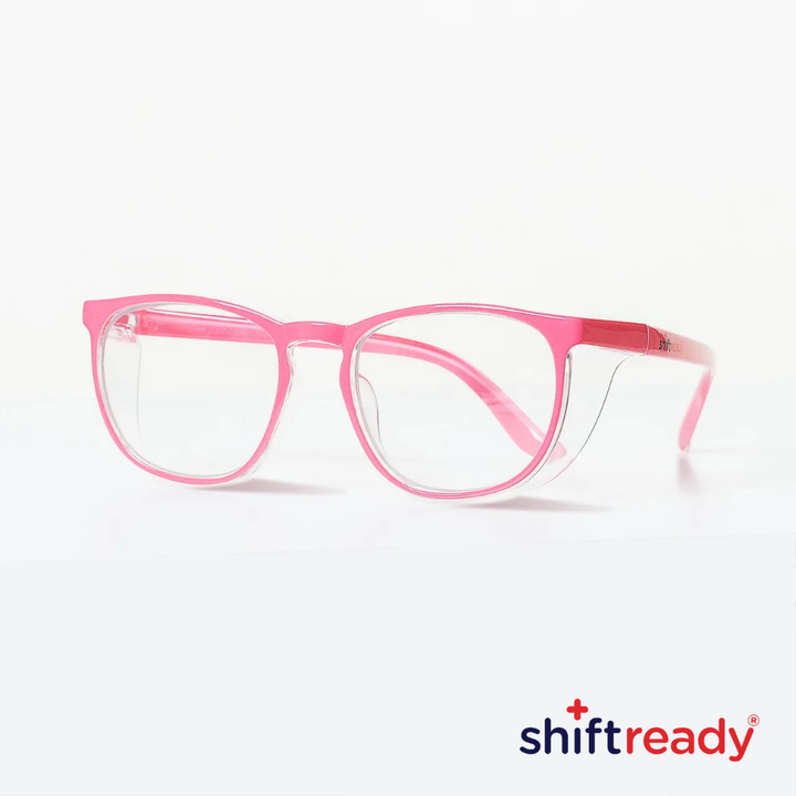 Shift Ready Anti-Fog Safety Glasses for Healthcare Workers - Pink | Medical Grade Eye Protection