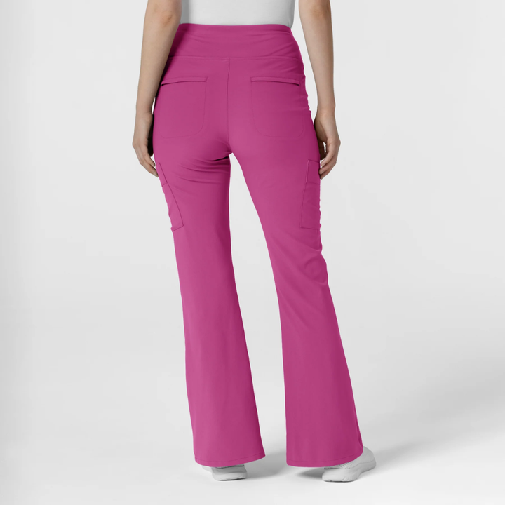 5534 - Womens Wink Renew Cargo Flare Scrub Pant - Raspberry - S