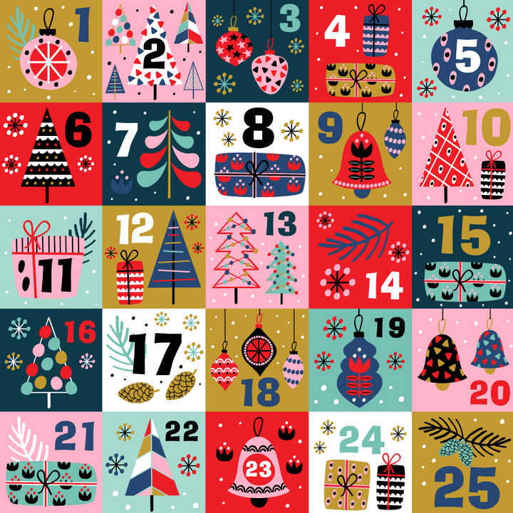 Shiftready Christmas Scrub Top - Advent Calendar