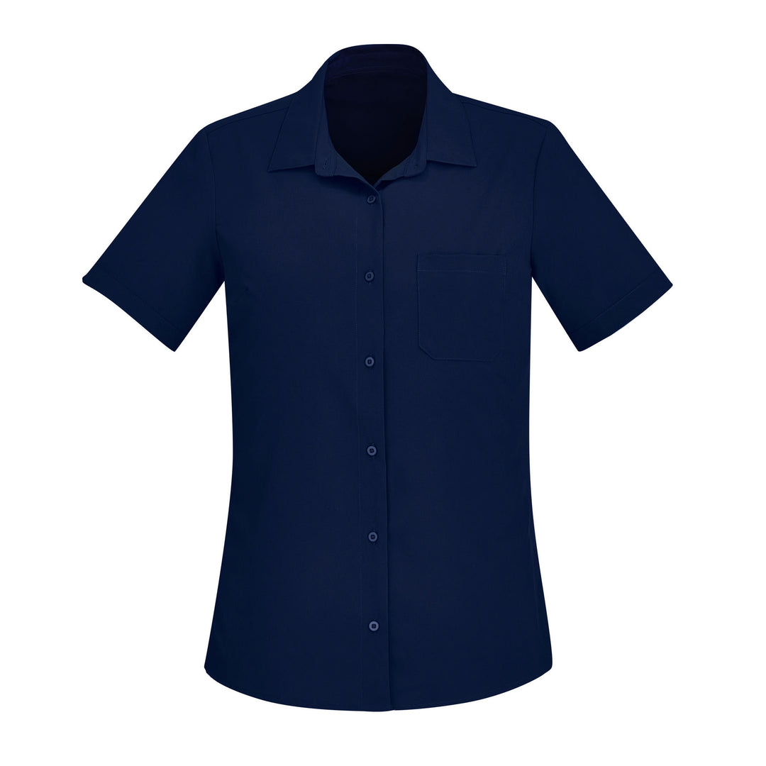 CS947LS - Womens Fashion Biz Florence Plain Short Sleeve Shirt