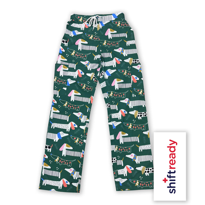 Unisex Shift Ready Dogs on the Green Scrub Set