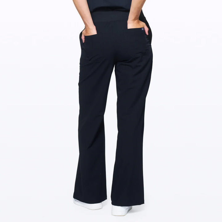Womens Dr Woof High-Waisted Flare Scrub Pants