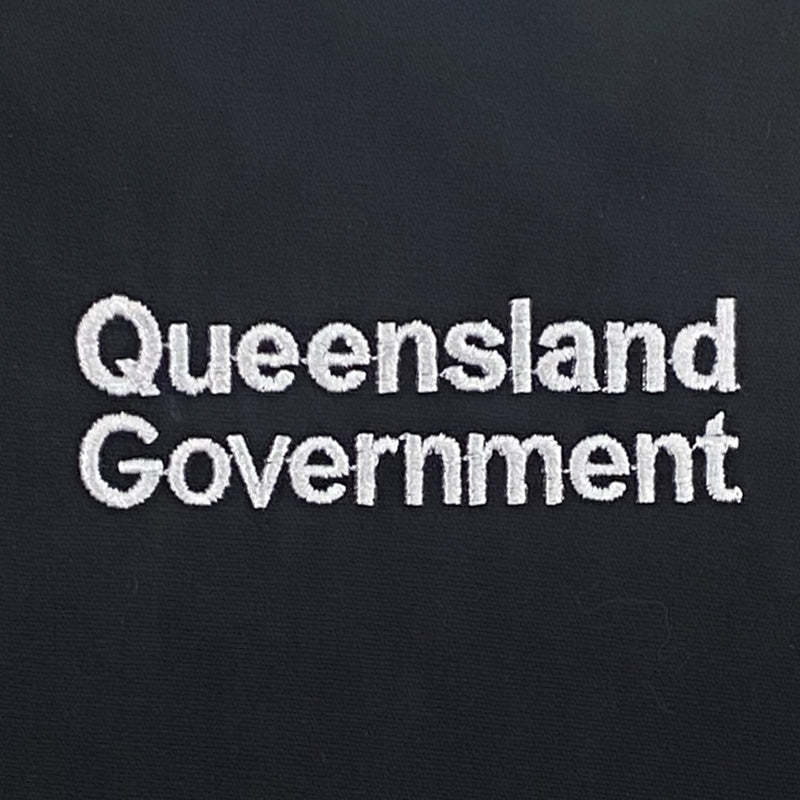 Embroidery Stock Logos Queensland Government Text Only Smilewear