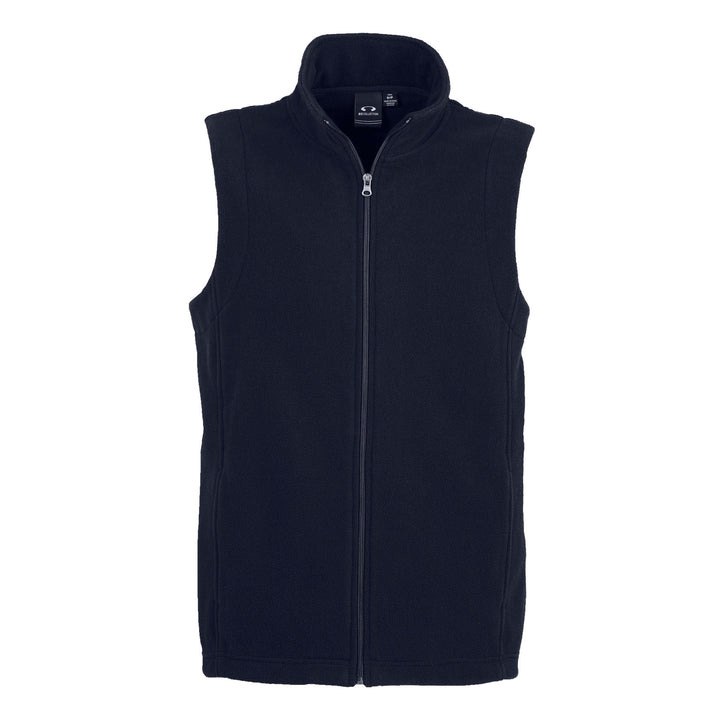 F233MN - Mens Biz Collection Plain Micro Fleece Vest
