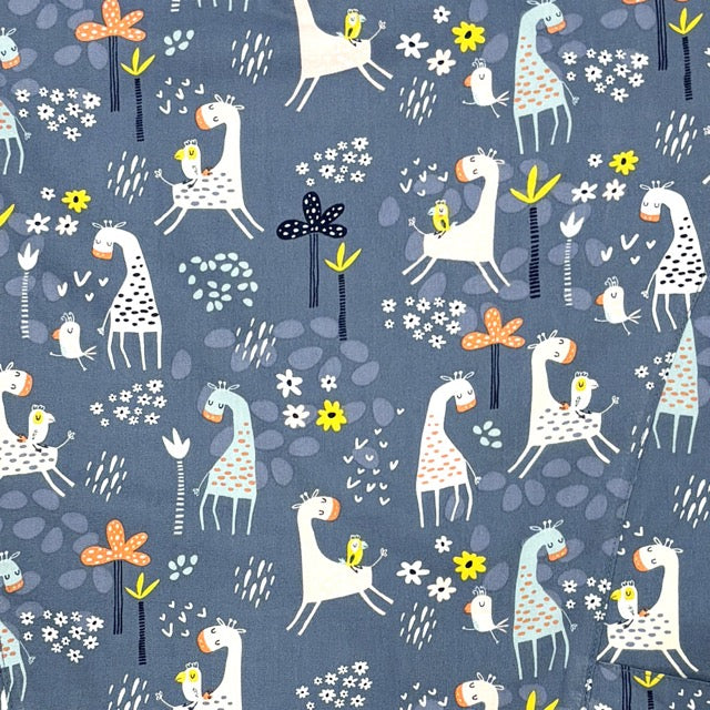 Womens Printed Scrub Top - Giraffe Love