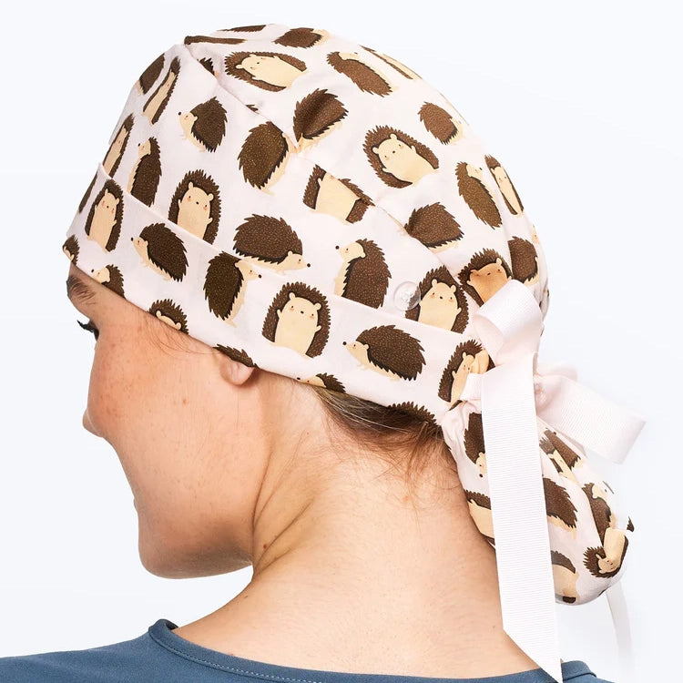 Dr Woof Scrub Cap - Hedgehogs