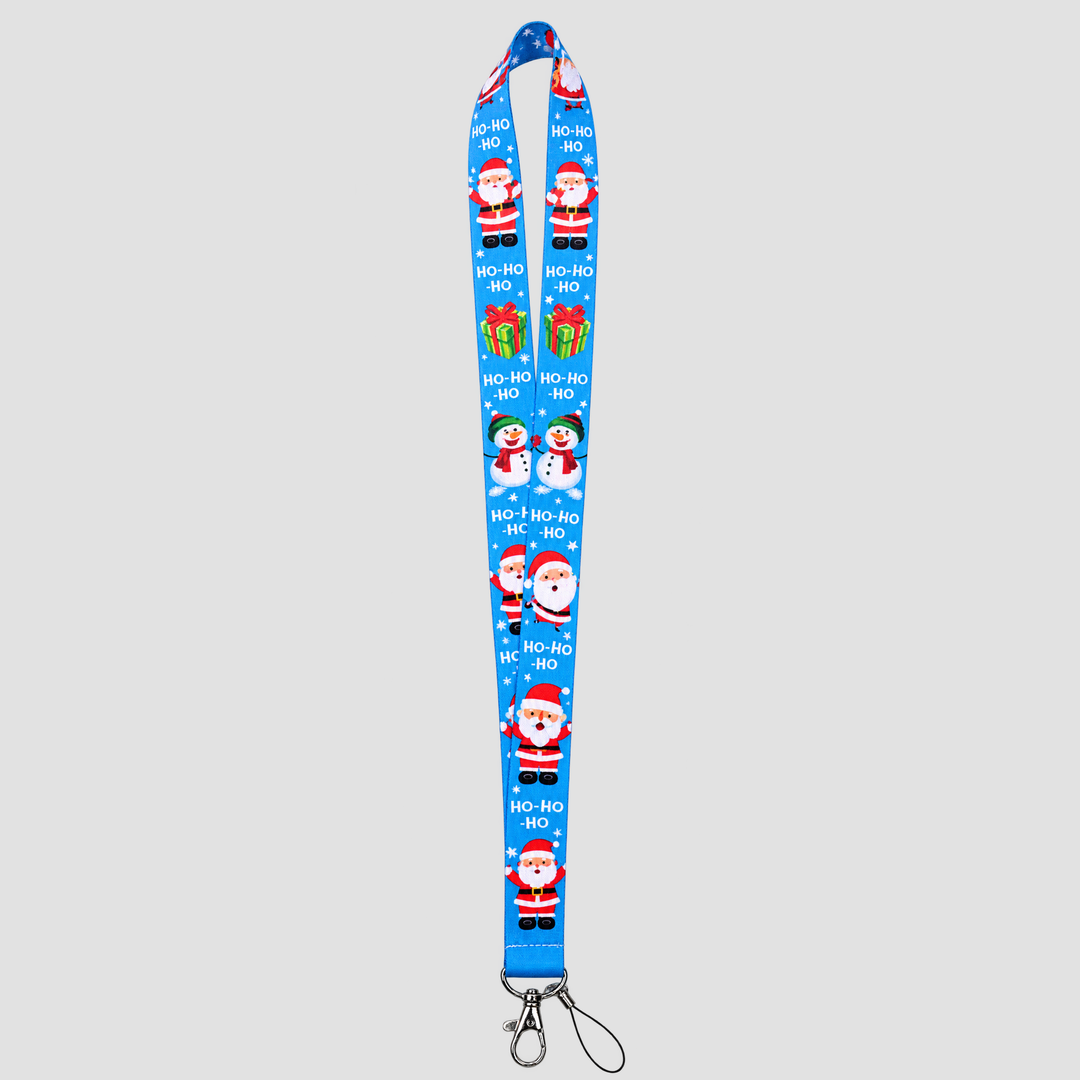 Christmas Lanyard – Ho Ho Ho (Blue)