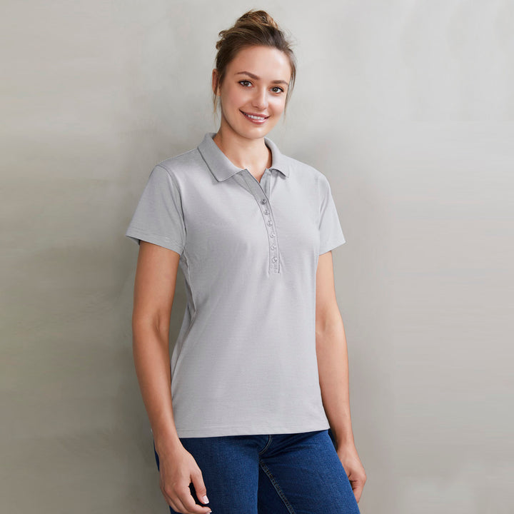 P501LS - Womens Fashion Biz Shadow Short Sleeve Polo