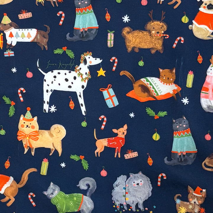 Koi Womens Printed Scrub Top - Fa la la la la