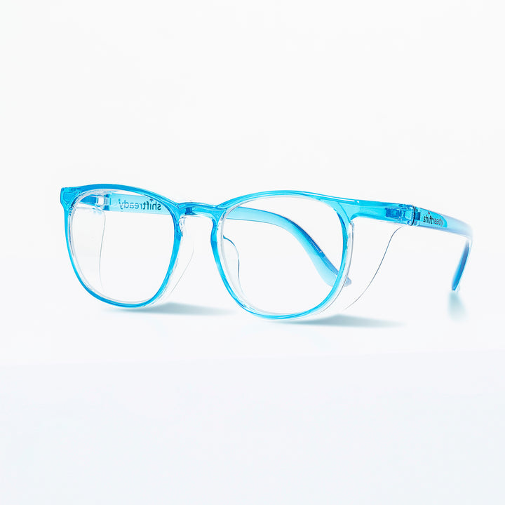 Shift Ready Anti-Fog Safety Glasses for Healthcare Workers - Blue | Medical Grade Eye Protection
