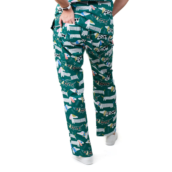 Unisex Shift Ready Dogs on the Green Scrub Set