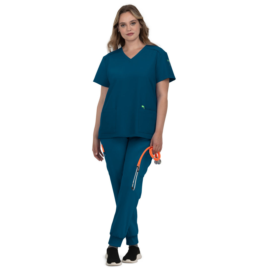 C101 - Womens Koi Cureology Cardi Scrub Top
