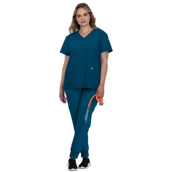 C101 - Womens Koi Cureology Cardi Scrub Top