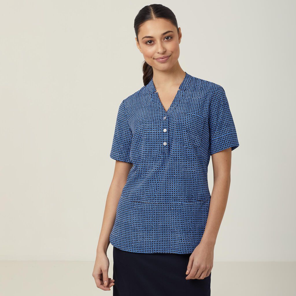 CAT9R9 - Womens NNT Pixel Print Short Sleeve Tunic