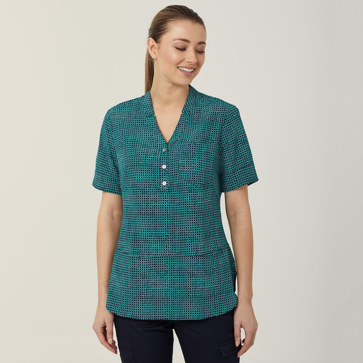 CAT9R9 - Womens NNT Pixel Print Short Sleeve Tunic