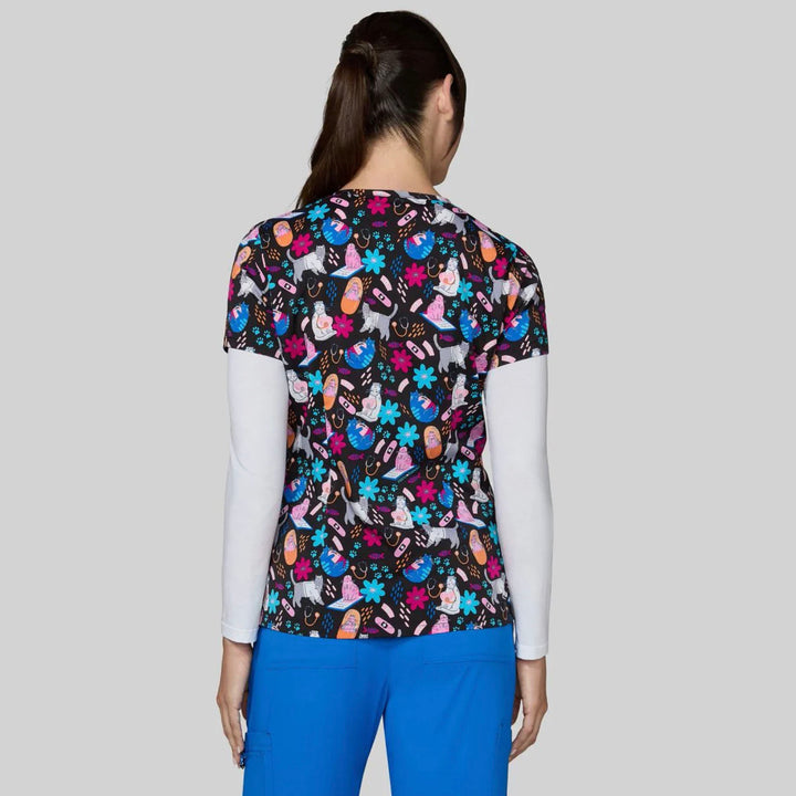 Koi Womens Printed Scrub Top - Everyday Dr