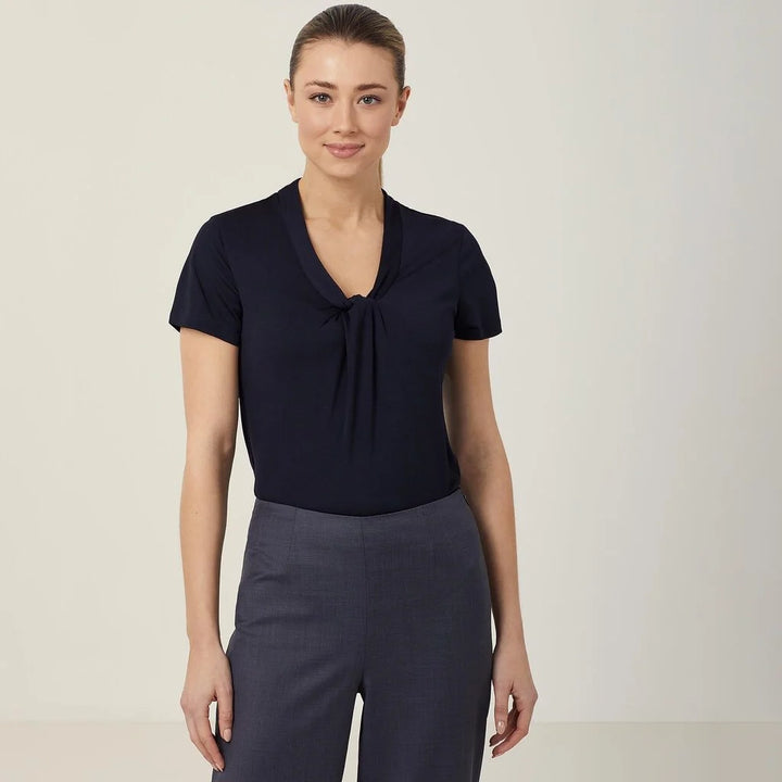CATUFS - Matt Jersey Twist Neck Top