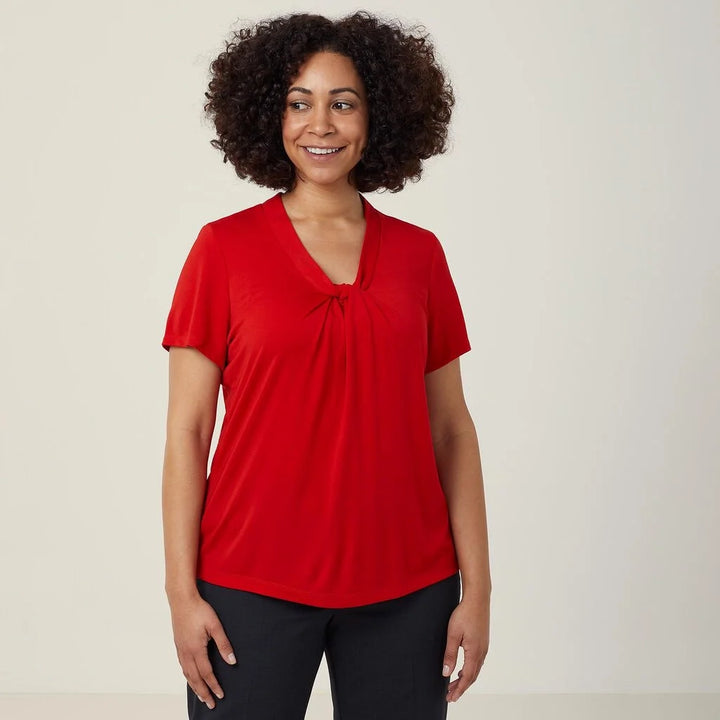 CATUFS - Matt Jersey Twist Neck Top