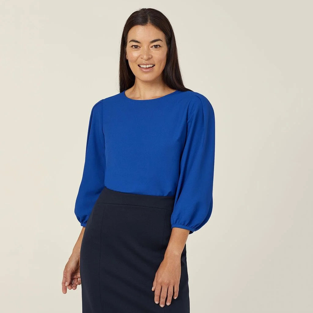 CATUPM - French Georgette 3/4 Sleeve Top