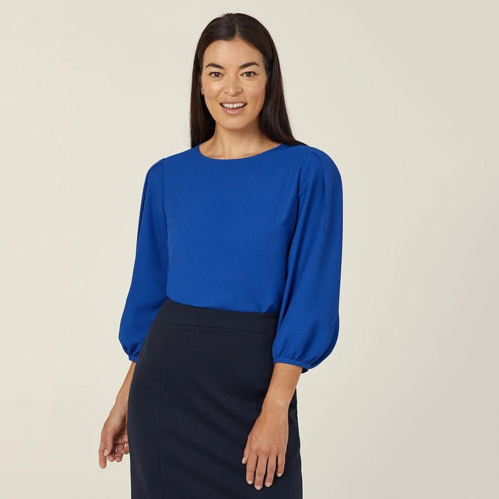 CATUPM - French Georgette 3/4 Sleeve Top