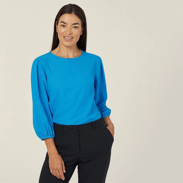 CATUPM - French Georgette 3/4 Sleeve Top