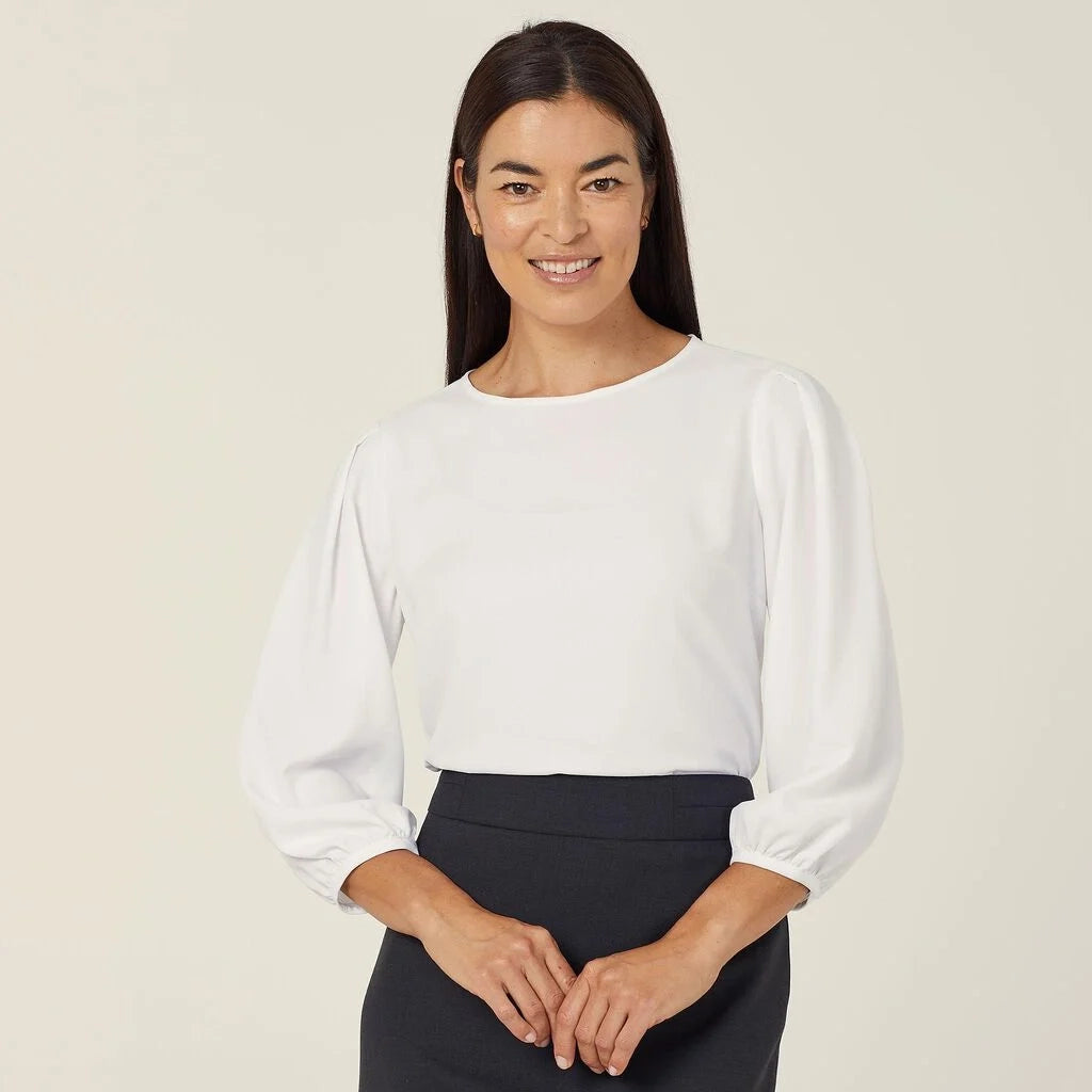 CATUPM - French Georgette 3/4 Sleeve Top