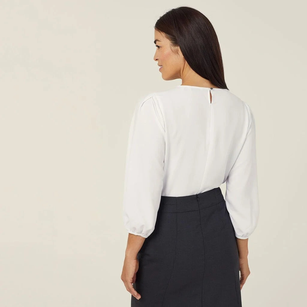 CATUPM - French Georgette 3/4 Sleeve Top