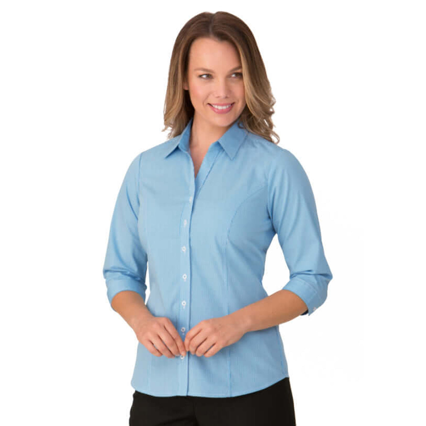 Womens City Collection Pippa Check 3/4 Sleeve Top