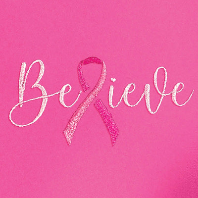 Embroidery Stock Logos - Breast Cancer Awareness - Believe