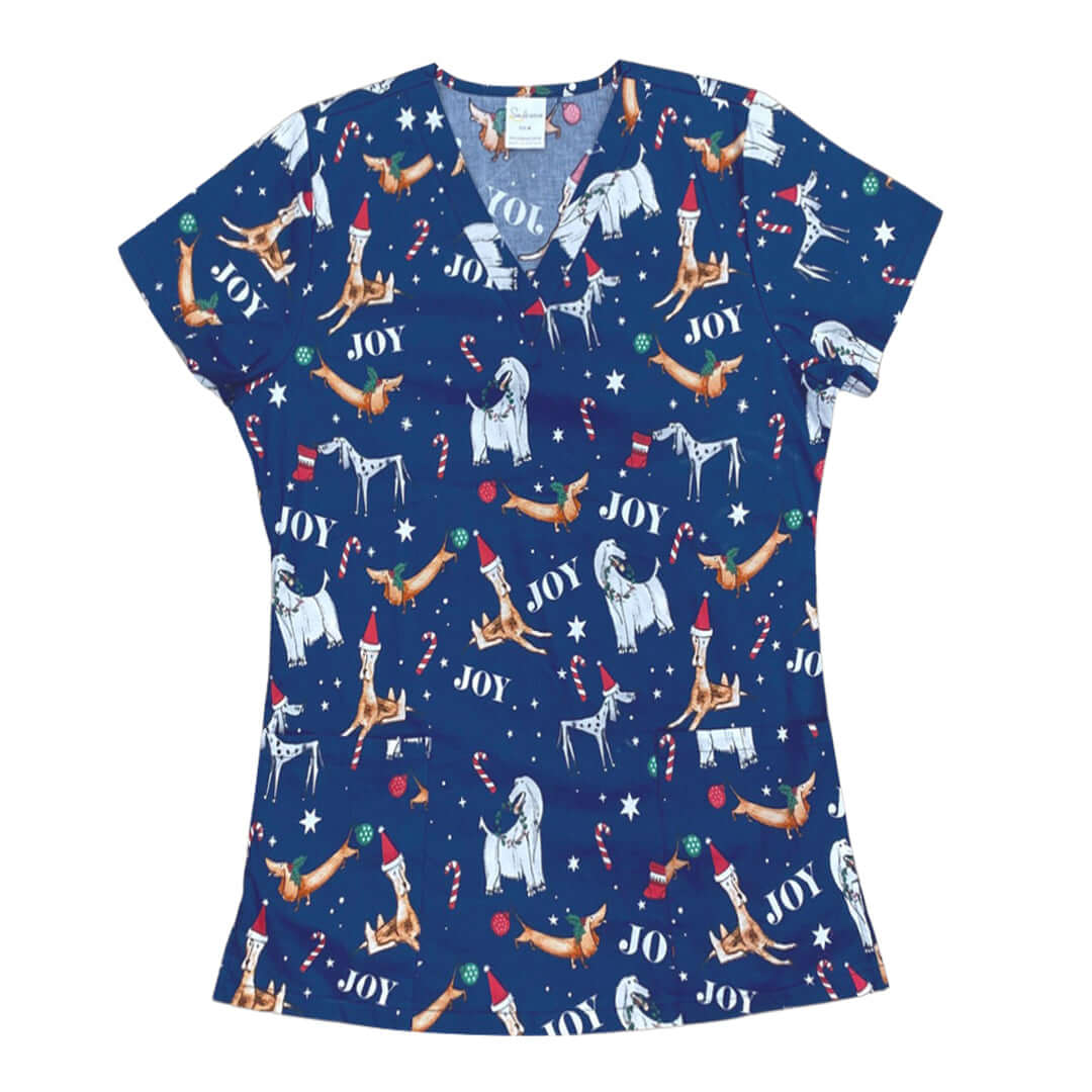 Womens Printed Scrub Top - Joy