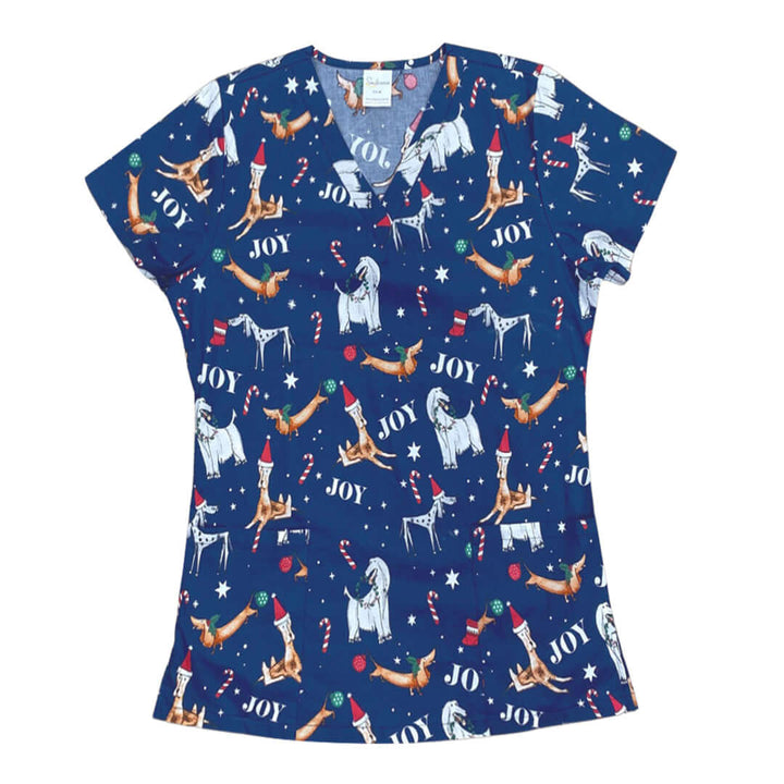Womens Printed Scrub Top - Joy
