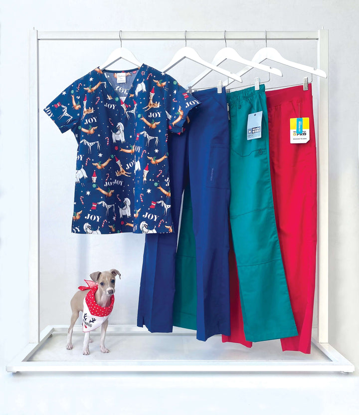 Womens Printed Scrub Top - Joy